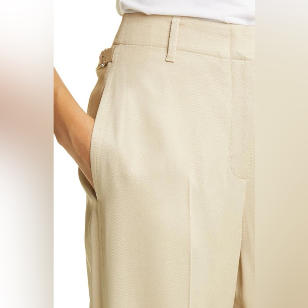 CLUB MONACO KHAKI TAILORED WIDE LEG TROUSERS- so flattering! - Picture 7 of 8